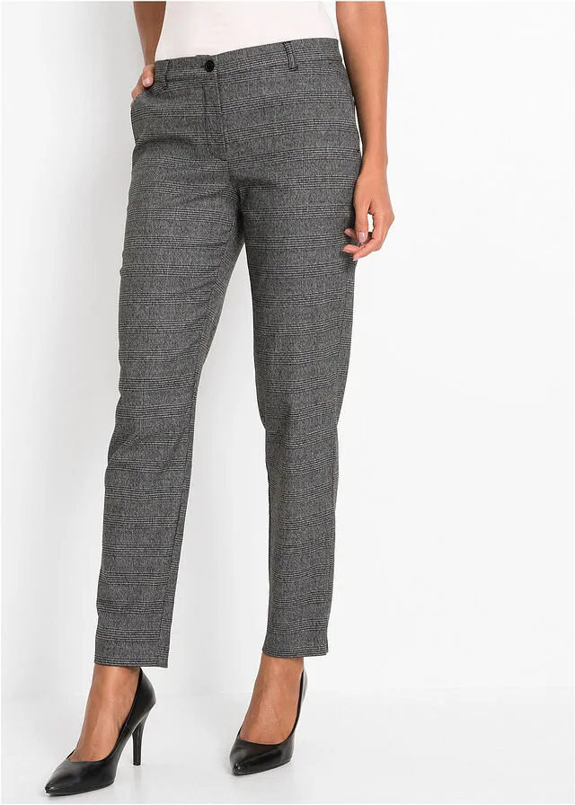PANTALóN NEGROBLANCO DE CUADROS