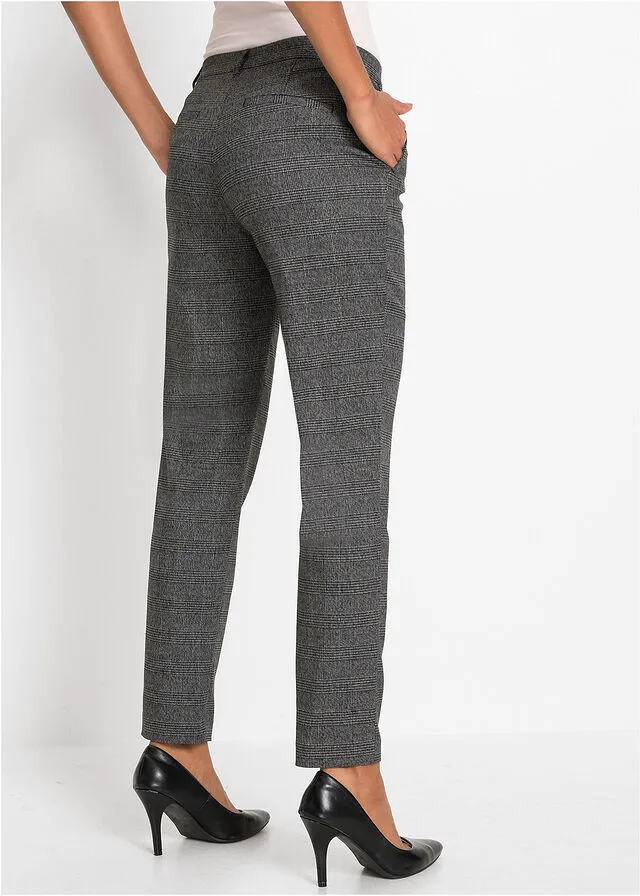 PANTALóN NEGROBLANCO DE CUADROS