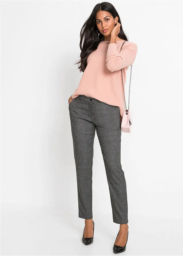 PANTALóN NEGROBLANCO DE CUADROS