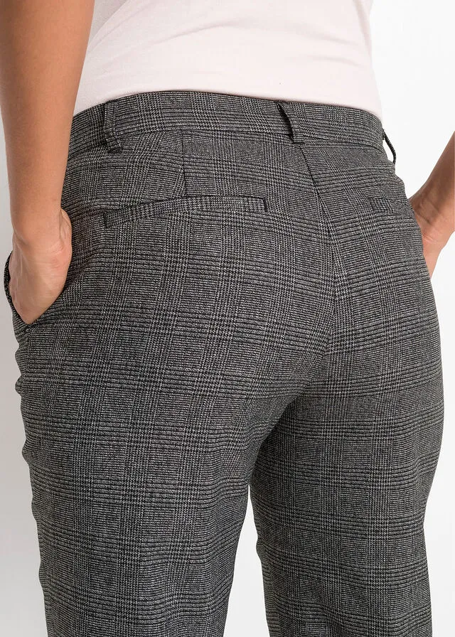 PANTALóN NEGROBLANCO DE CUADROS