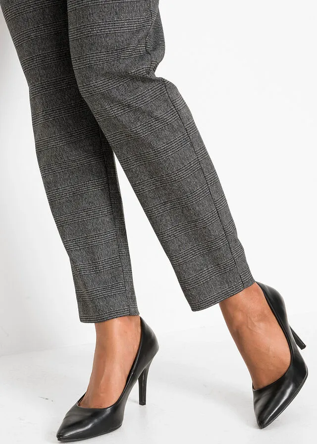 PANTALóN NEGROBLANCO DE CUADROS