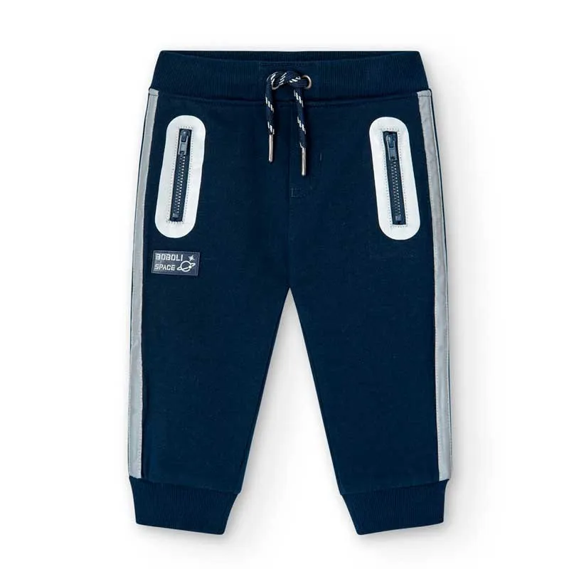 Pantalón niño felpa marino de Bóboli