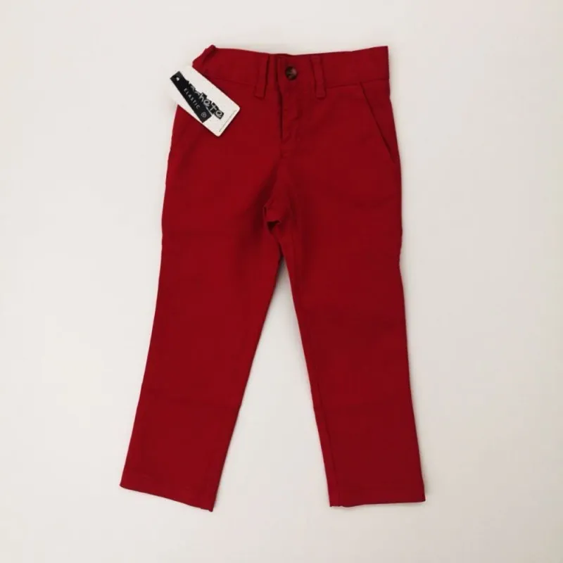 Pantalón niño rojo vivo de Nachete