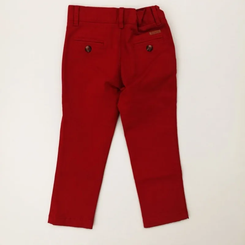Pantalón niño rojo vivo de Nachete
