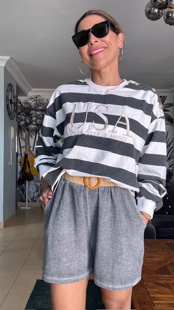 Pantalón Shorts gris