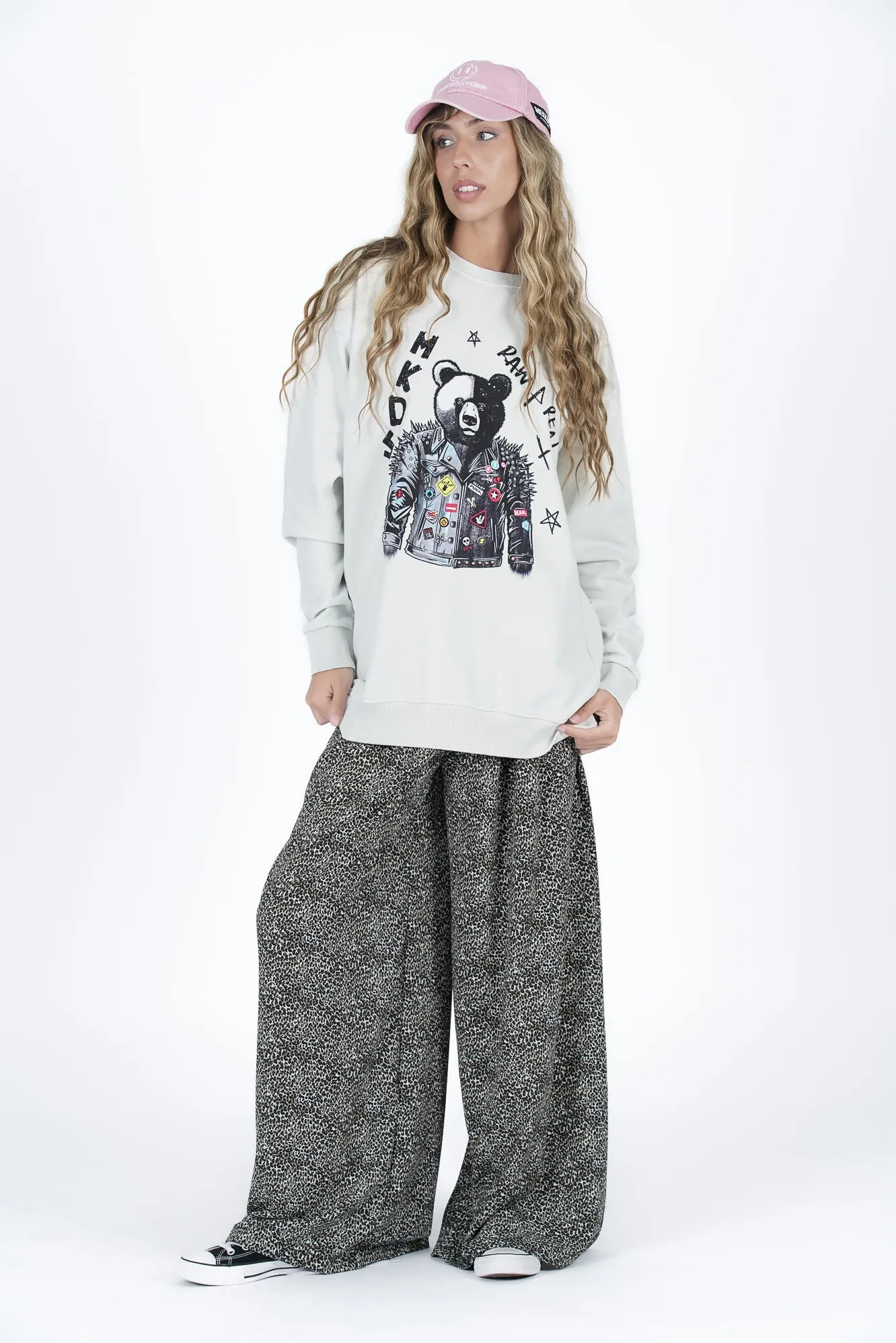 Pantalón Wide Leg Animal Print mini