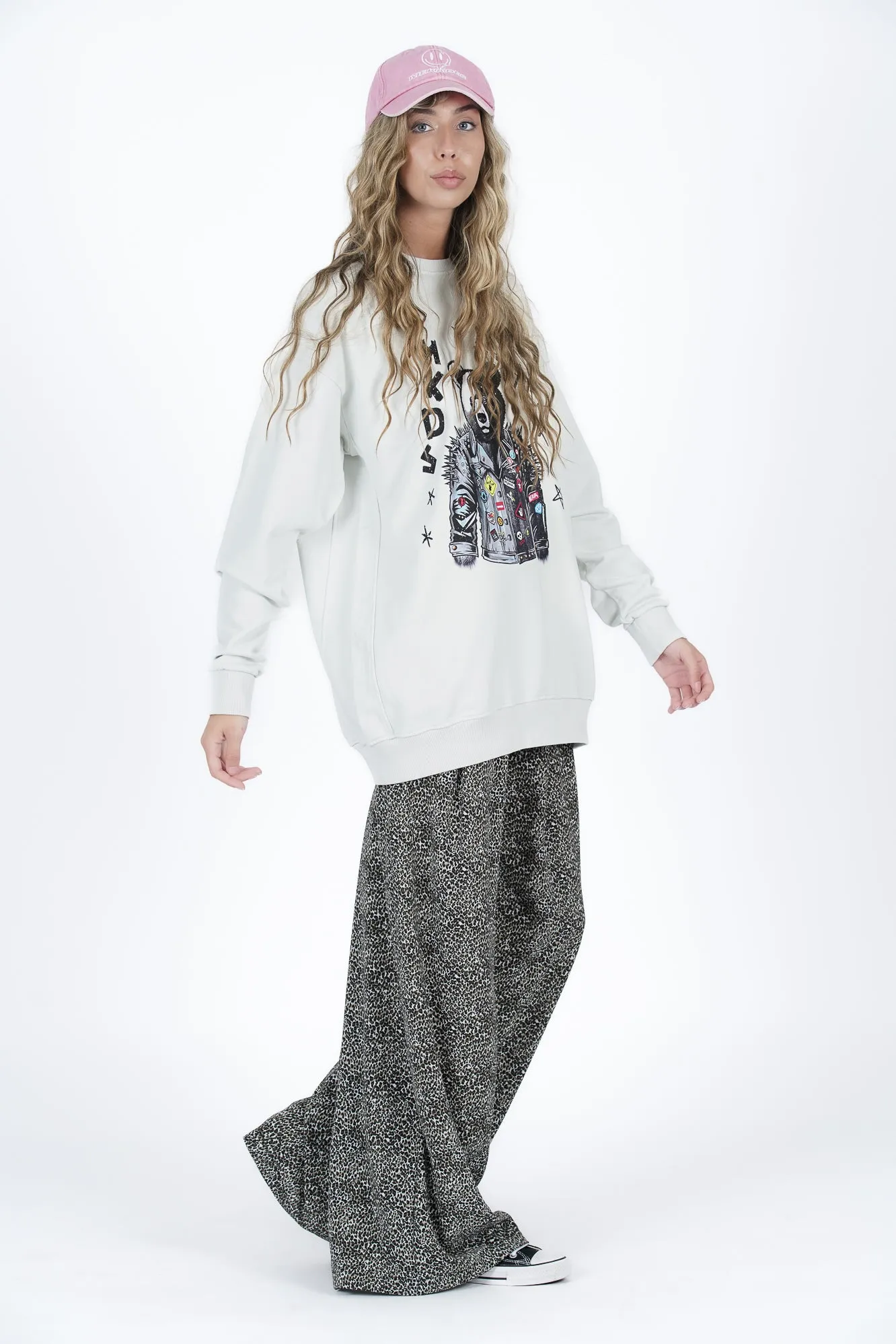 Pantalón Wide Leg Animal Print mini