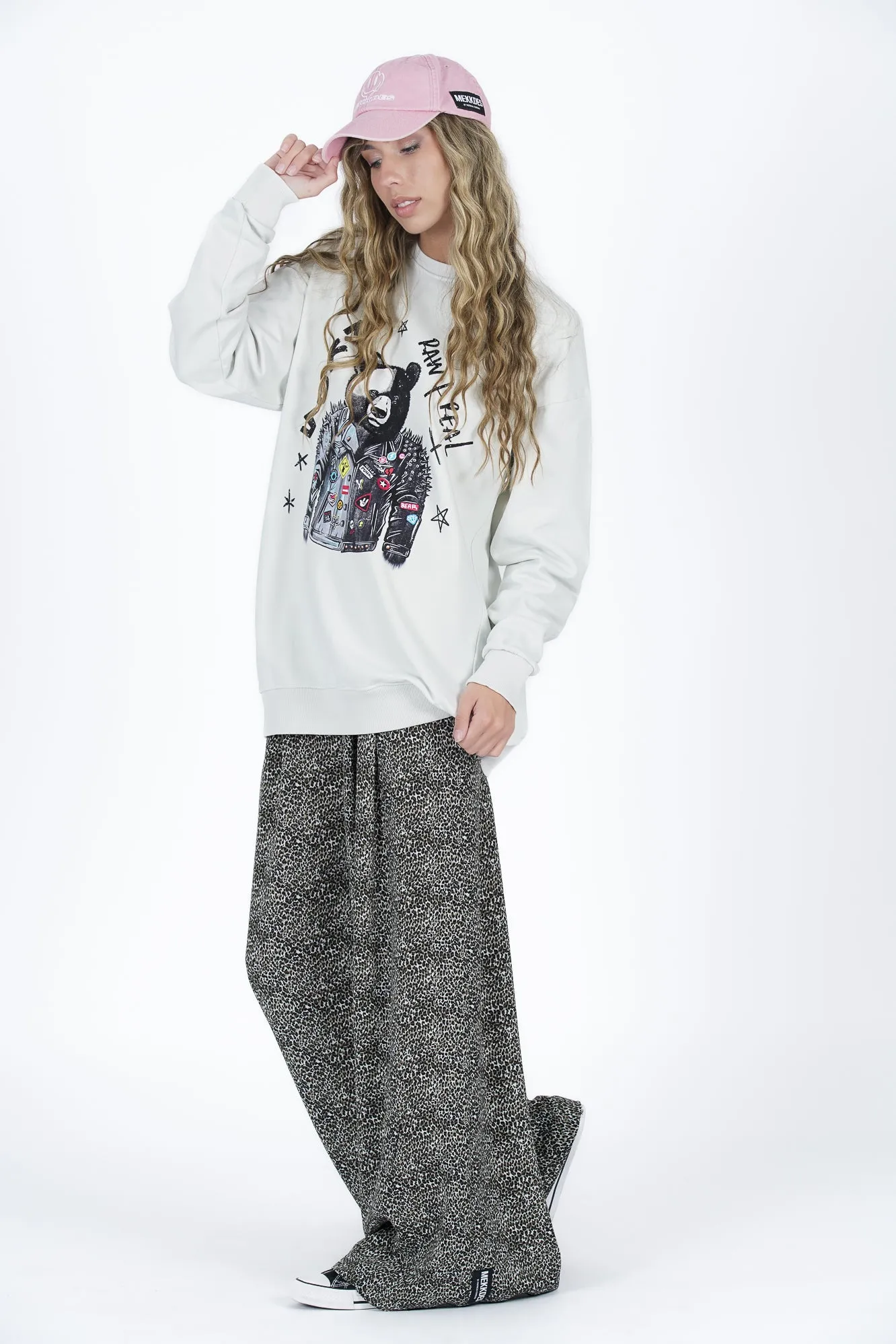 Pantalón Wide Leg Animal Print mini