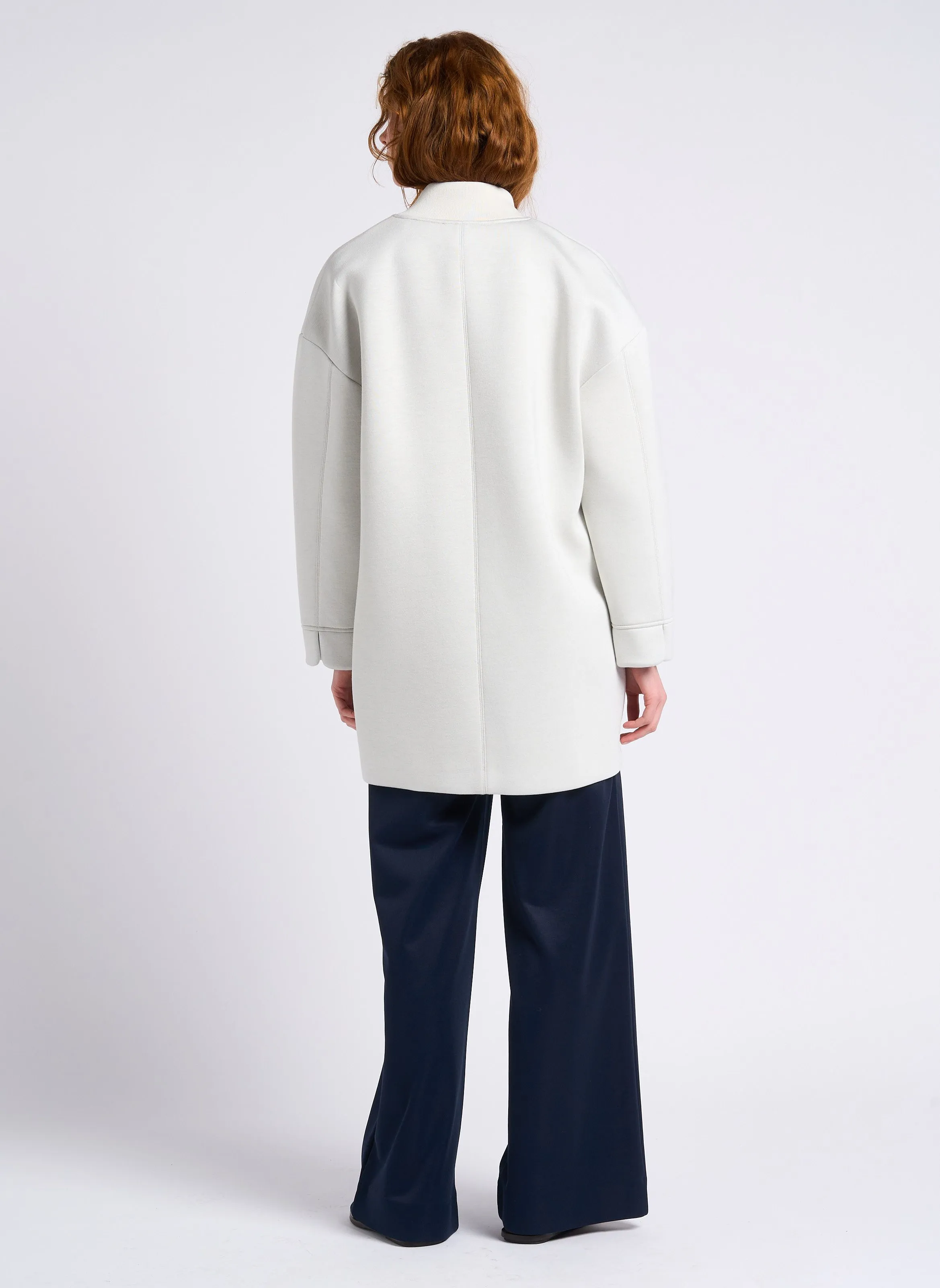 PARAGGI  CHAQUETA RECTA CON CUELLO TEDDY EN BLANCO