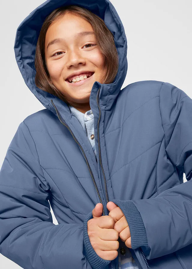 Parka impermeable de inverno para niñas índigo