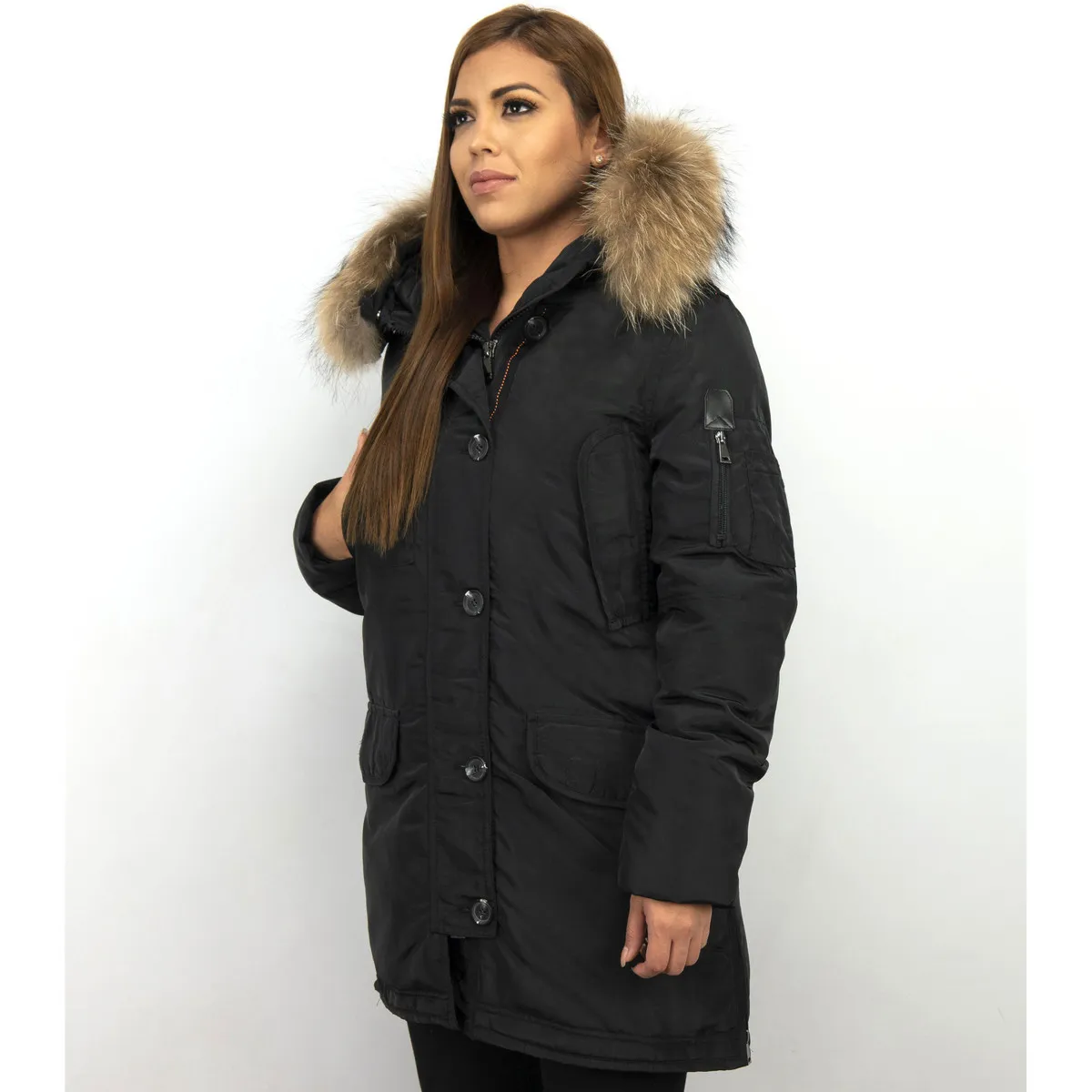 Parka Larga Chaqueta De Invierno