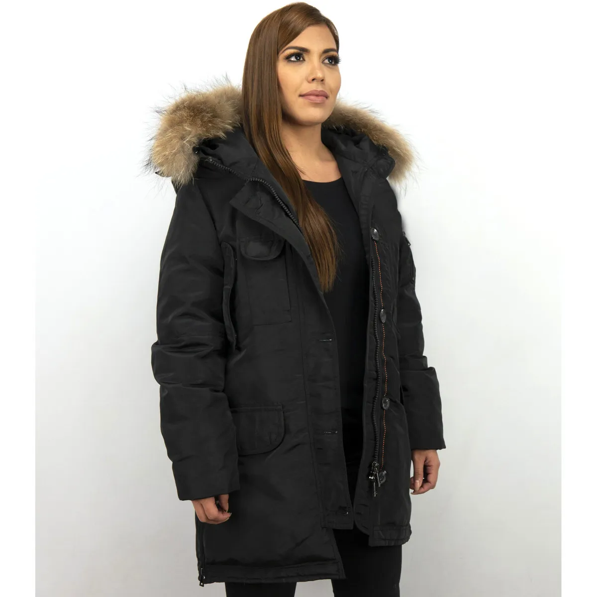 Parka Larga Chaqueta De Invierno