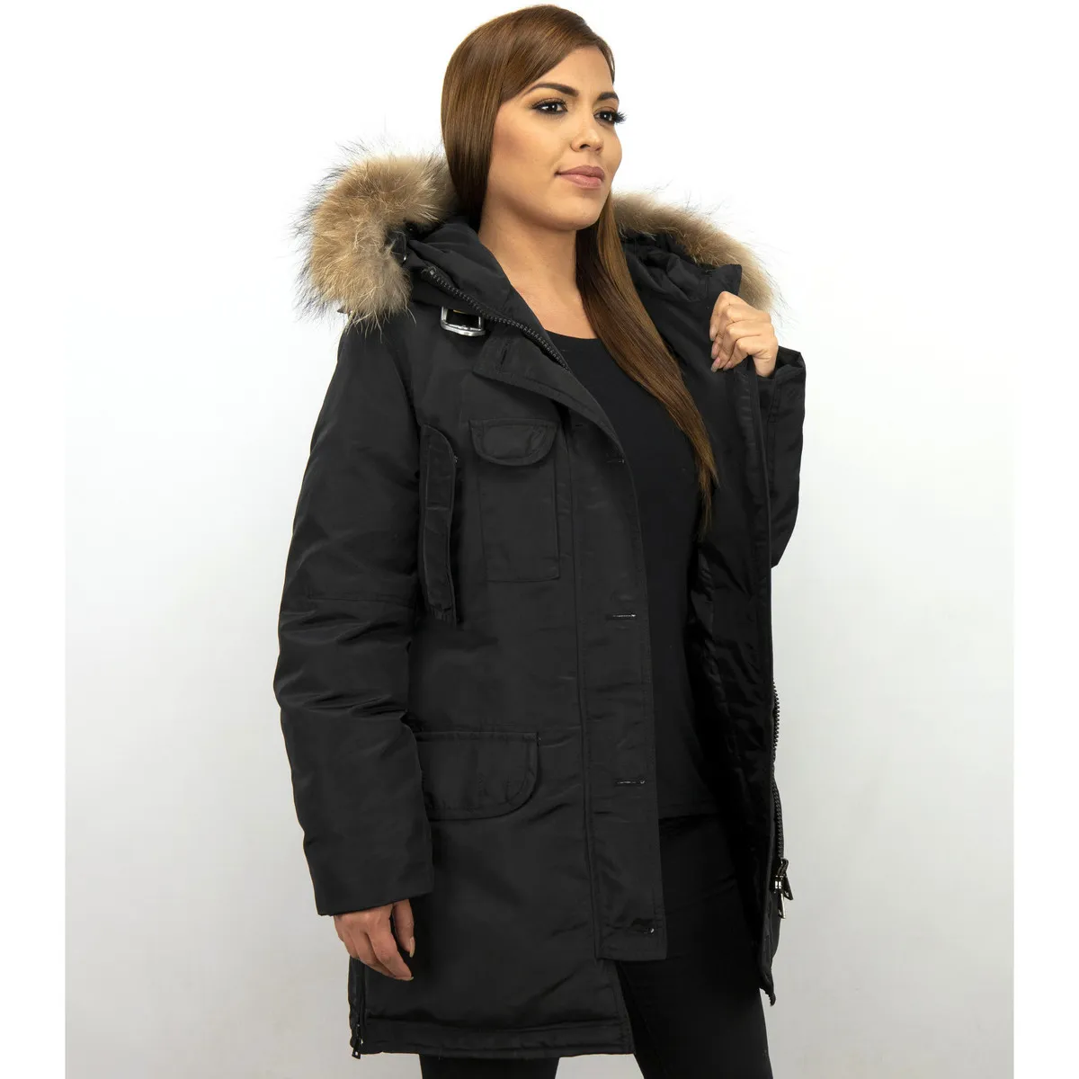 Parka Larga Chaqueta De Invierno