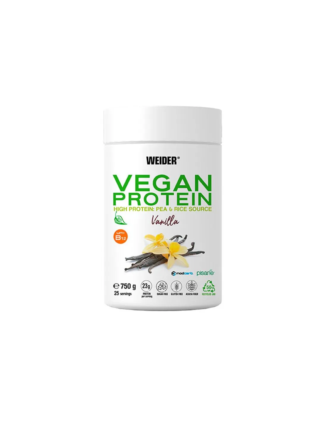 Pastillas de Nutrición Weider Vegan Protein 750G Vanilla
