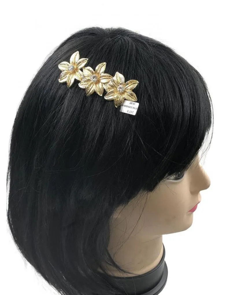 PEINETAS DE FIESTA Y BODA PEQUEÑAS CON HOJAS DORADAS