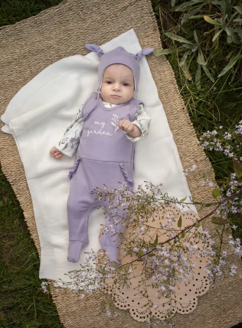 Pelele lavanda para niña colección My Garden