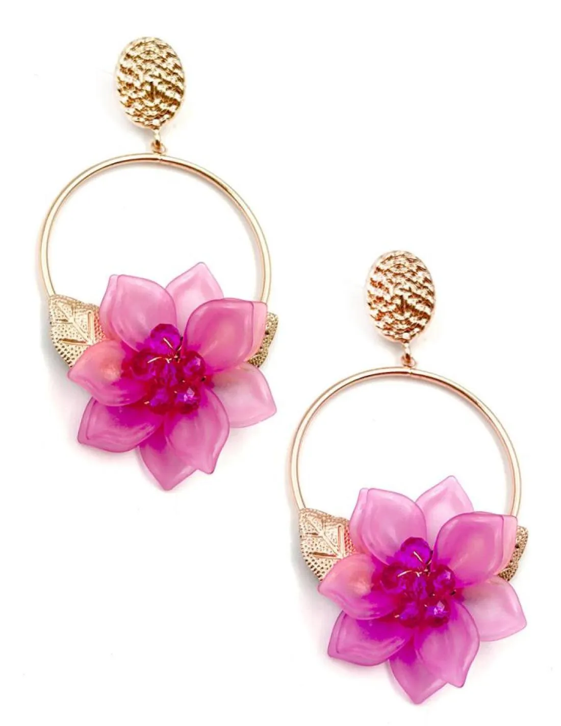 PENDIENTES FLAMENCA FUCSIAS CON AROS GRANDES PARA LA FERIA