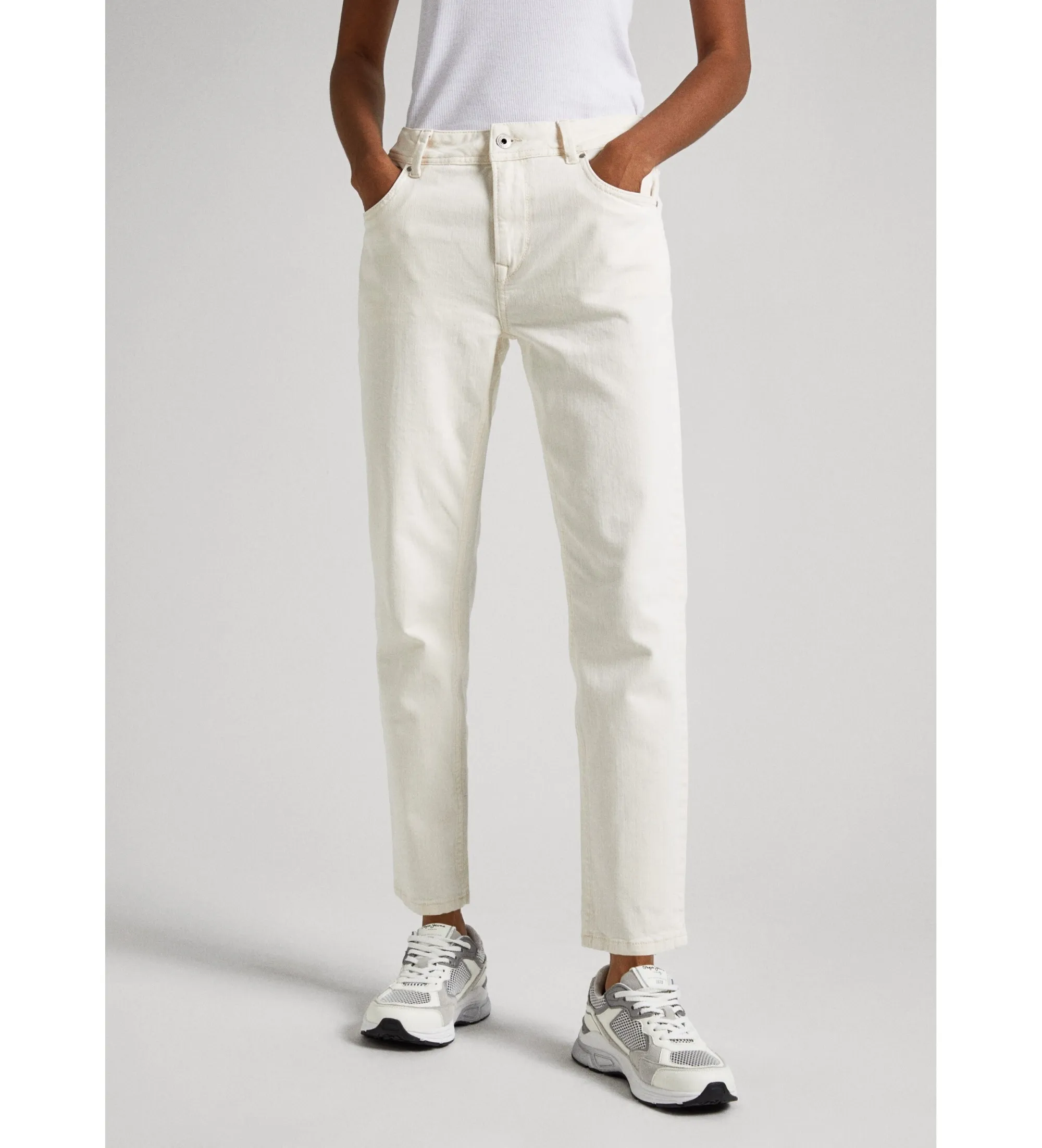 PEPE JEANS JEANS TAPERED BLANCO ROTO