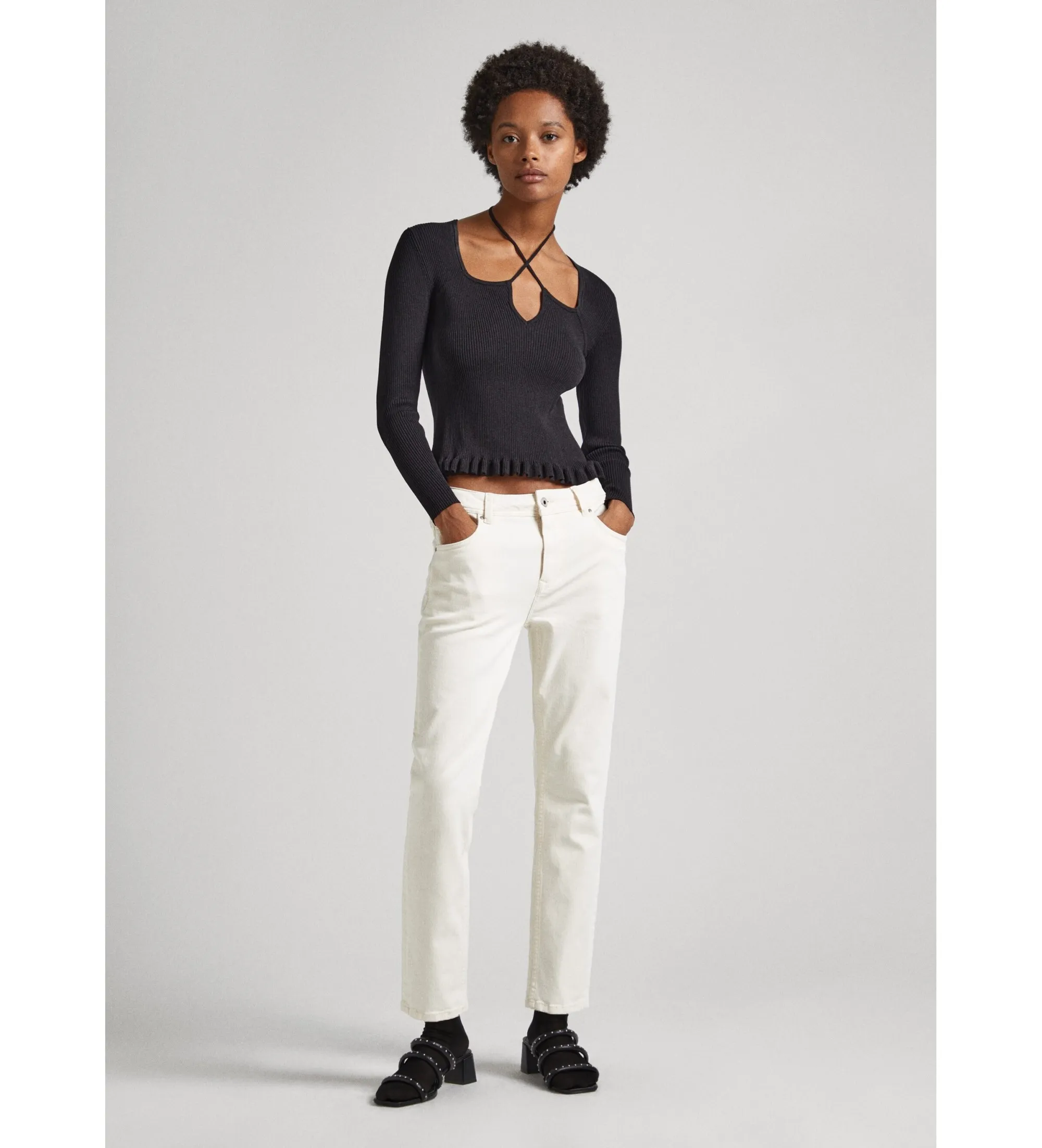 PEPE JEANS JEANS TAPERED BLANCO ROTO