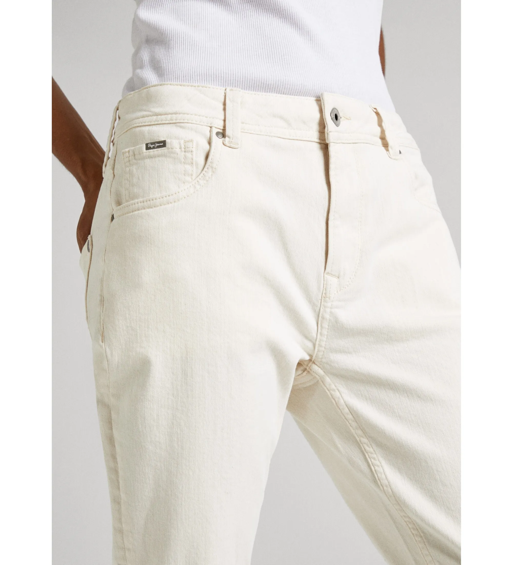 PEPE JEANS JEANS TAPERED BLANCO ROTO