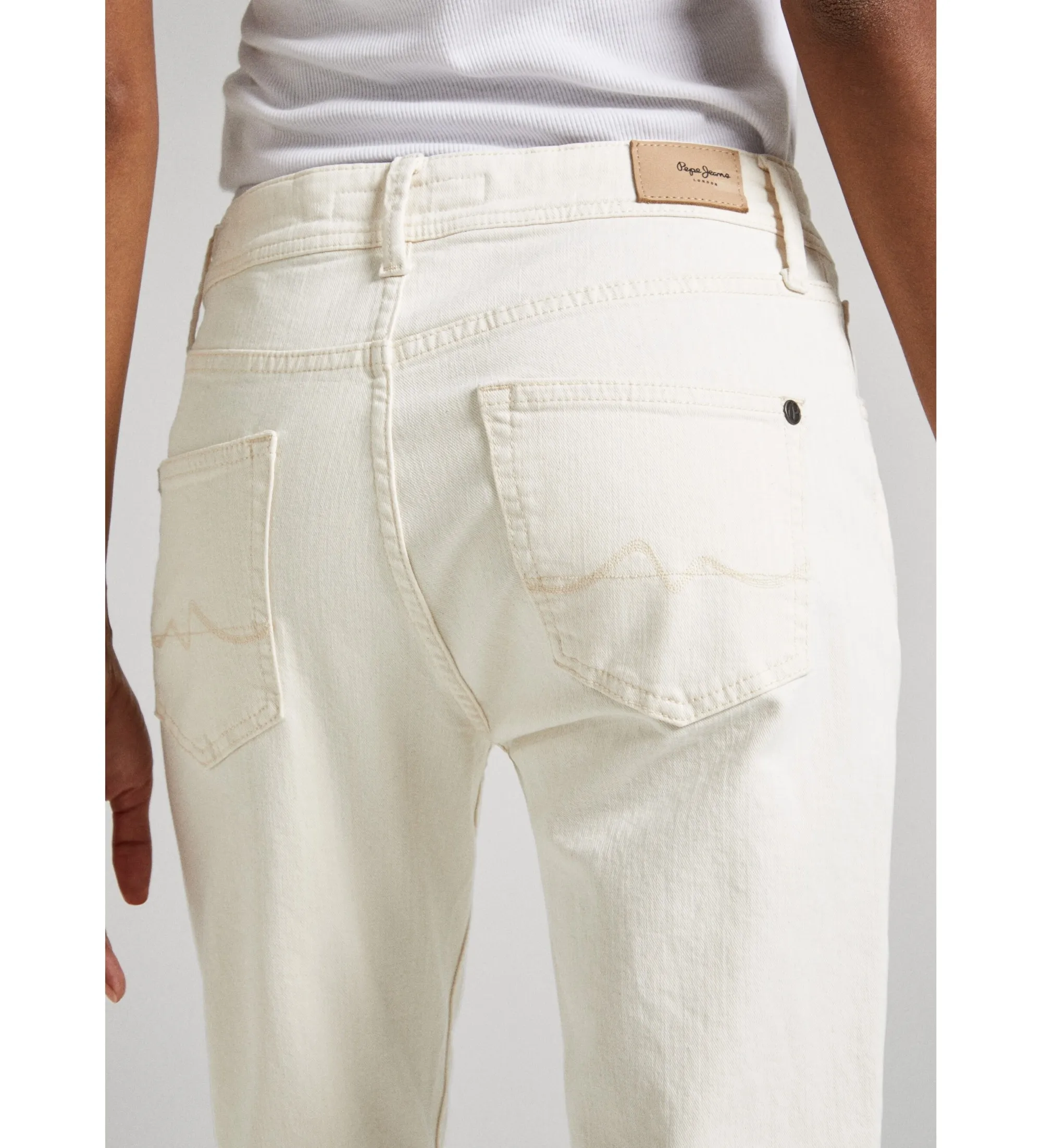 PEPE JEANS JEANS TAPERED BLANCO ROTO
