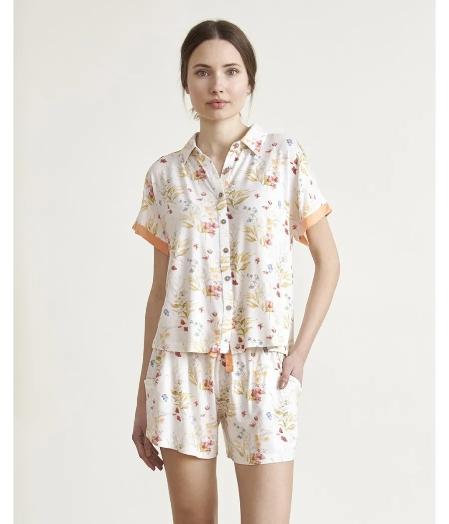 Pijama abierto verano mujer J&J Brothers flores modal