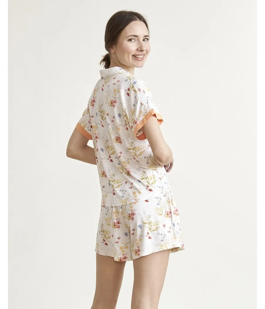 Pijama abierto verano mujer J&J Brothers flores modal