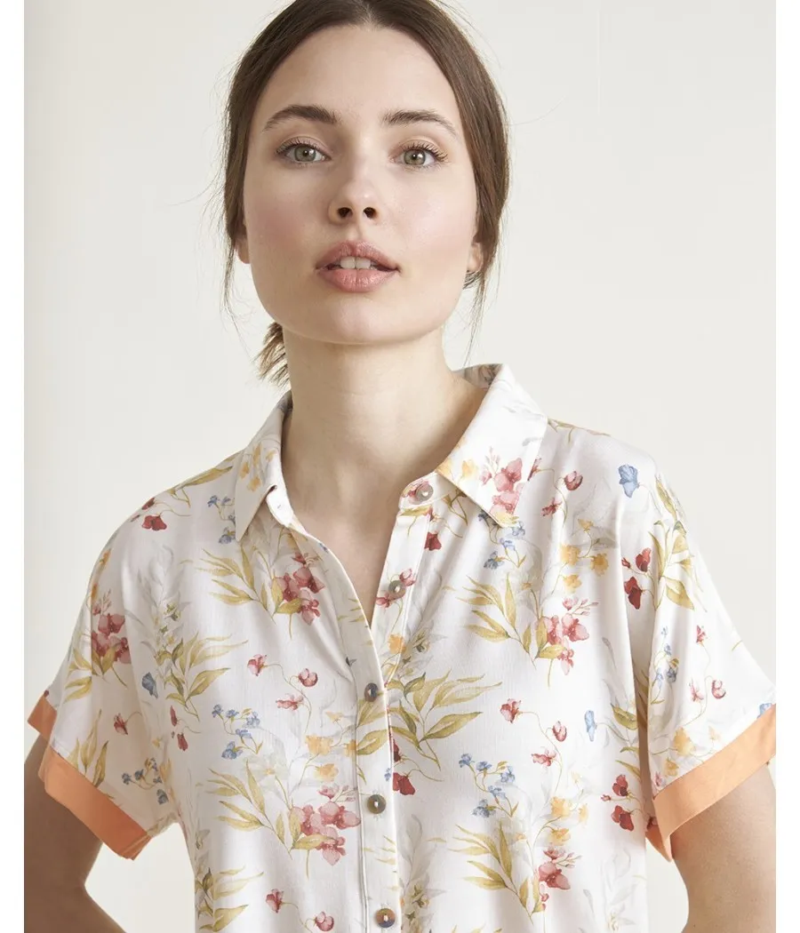 Pijama abierto verano mujer J&J Brothers flores modal