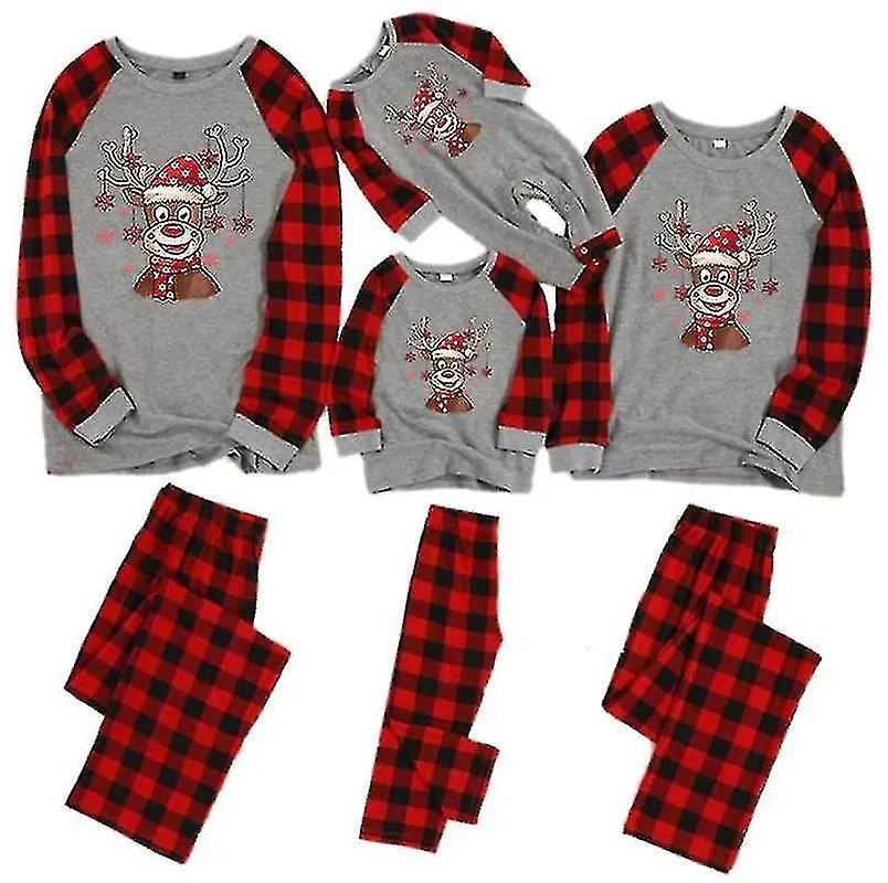 Pijama de Navidad Mamá Papá Niños Navidad Familia a juego Ropa de dormir Festive Pjs Set