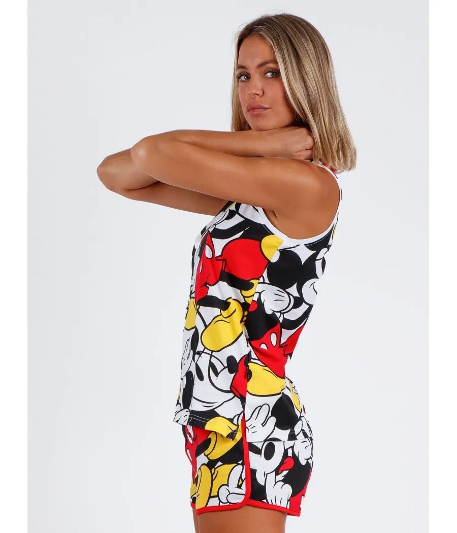 Pijama mujer verano Disney Mickey Happy algodón