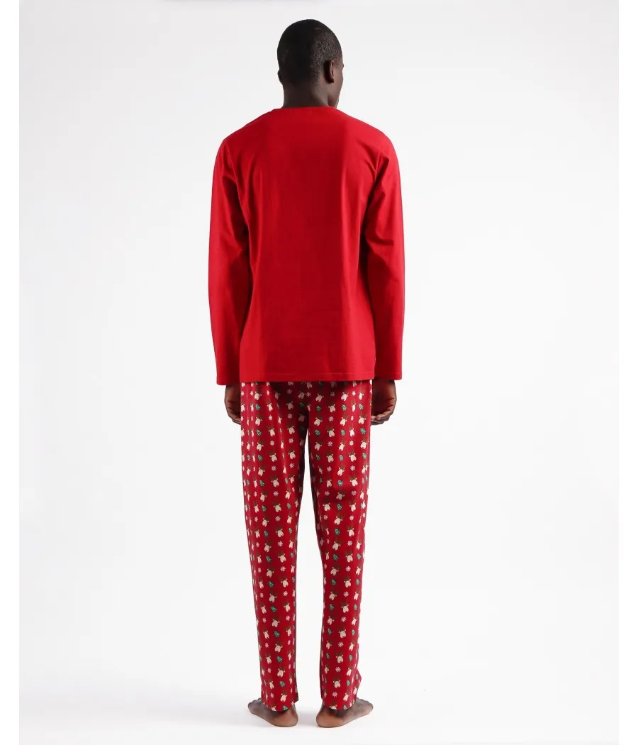 Pijama Navidad hombre Admas My Bells rojo algodón Colección Familiar