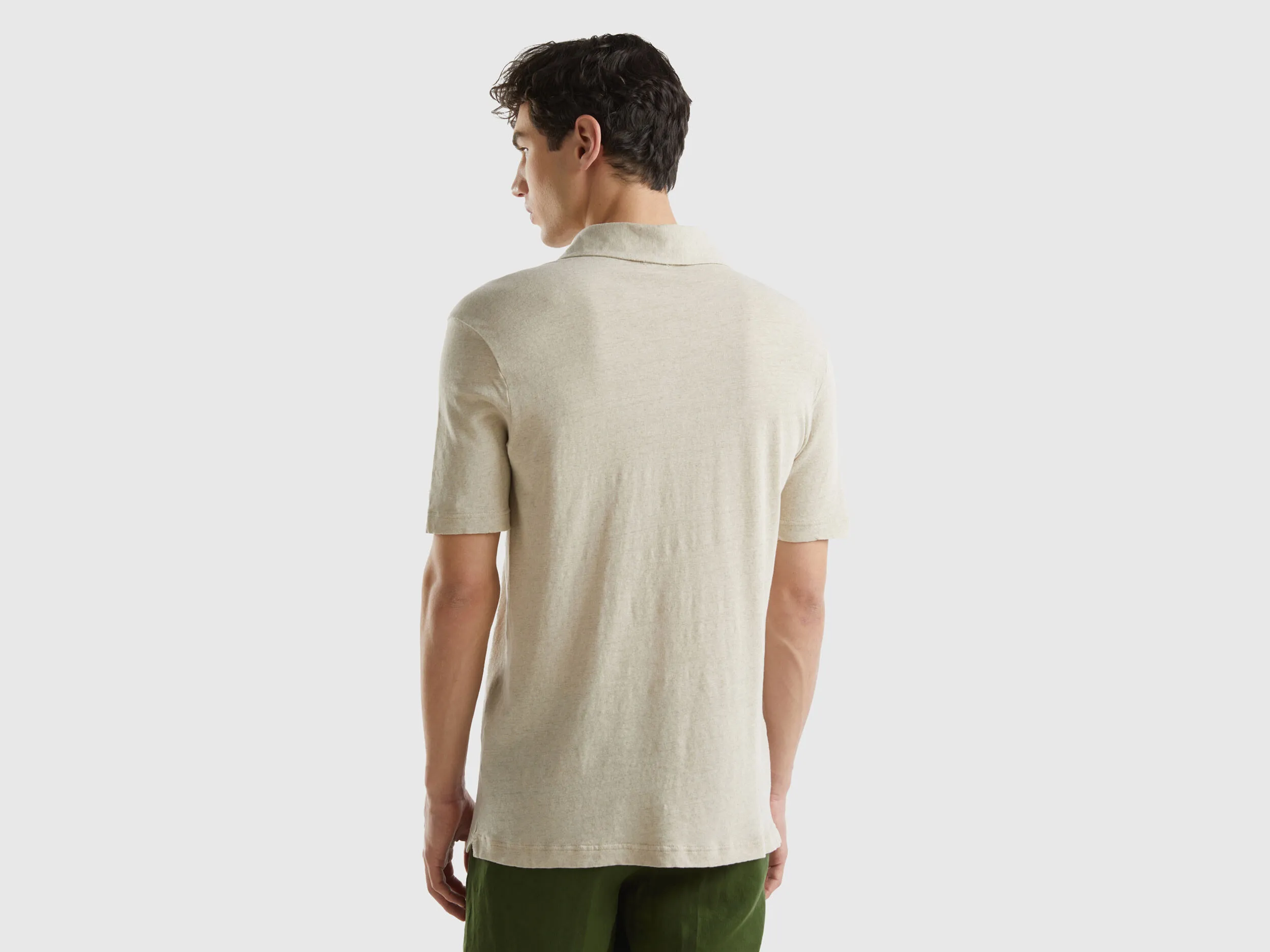 Polo de lino mixto