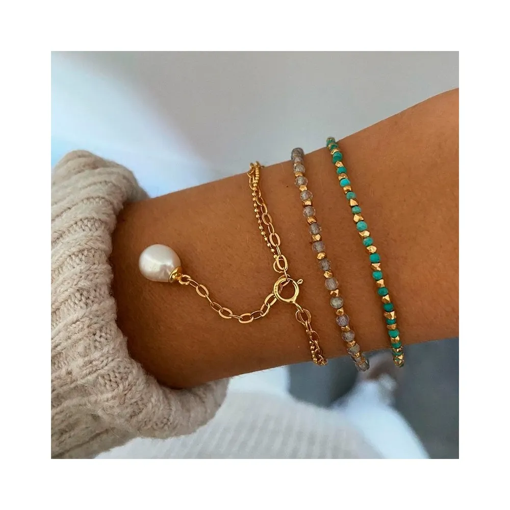 Pulsera Tuk Turquesa Oro