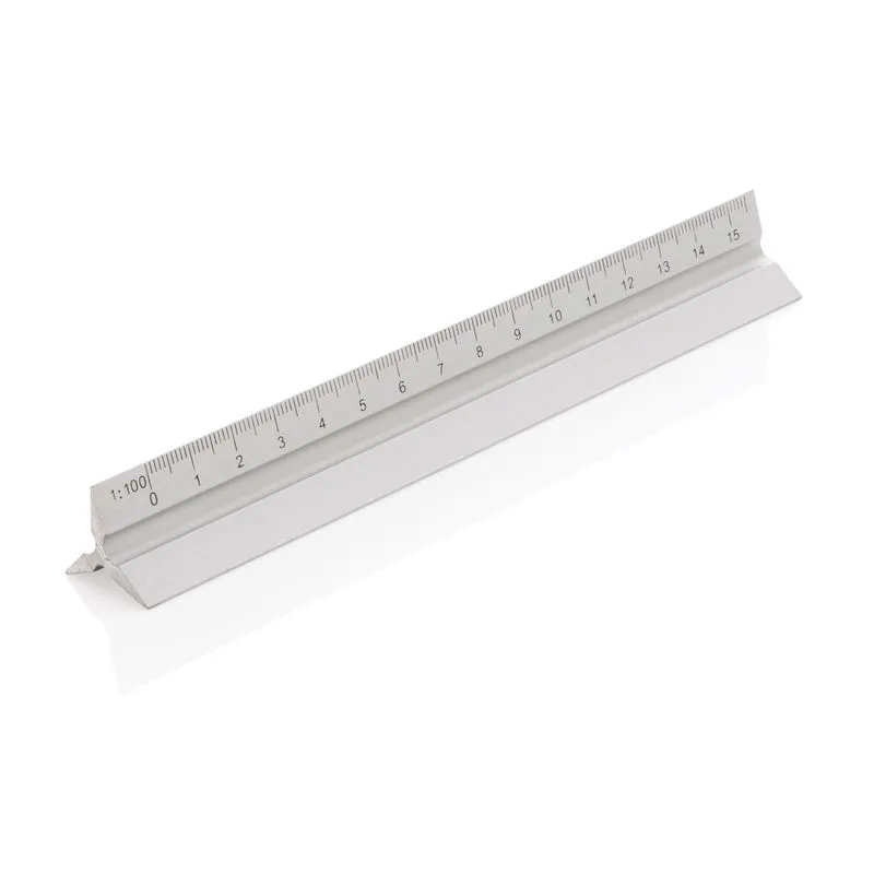 Regla triangular personalizada de aluminio 15cm