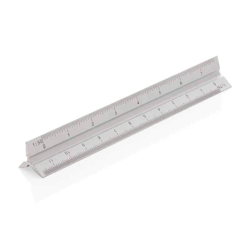 Regla triangular personalizada de aluminio 15cm