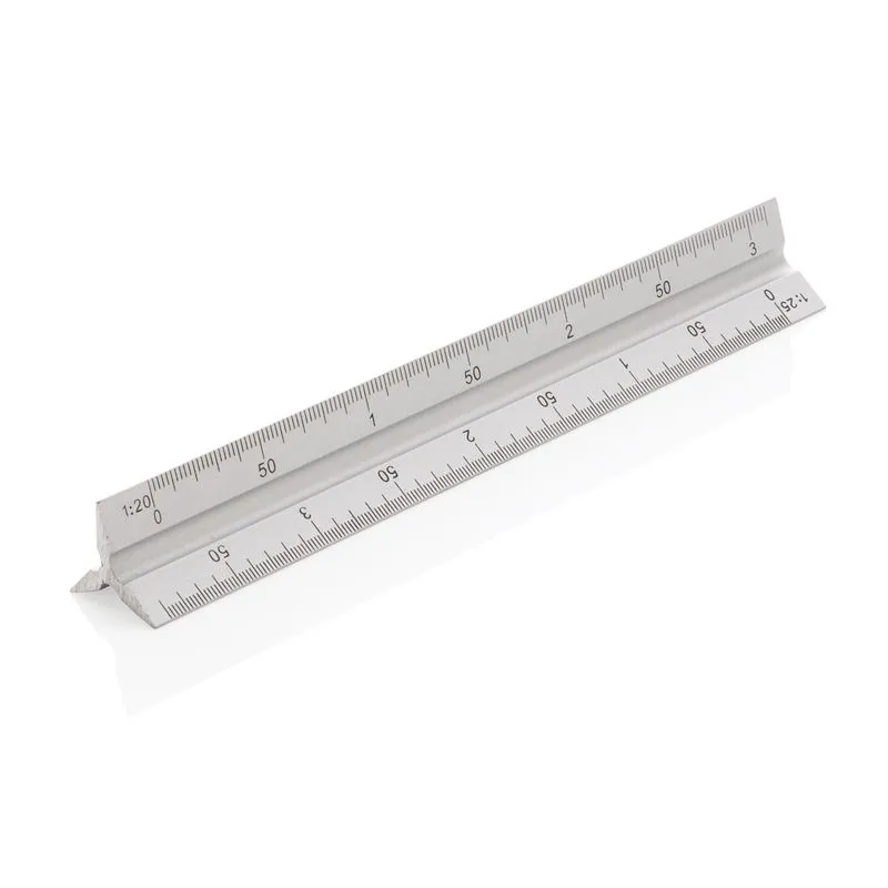 Regla triangular personalizada de aluminio 15cm