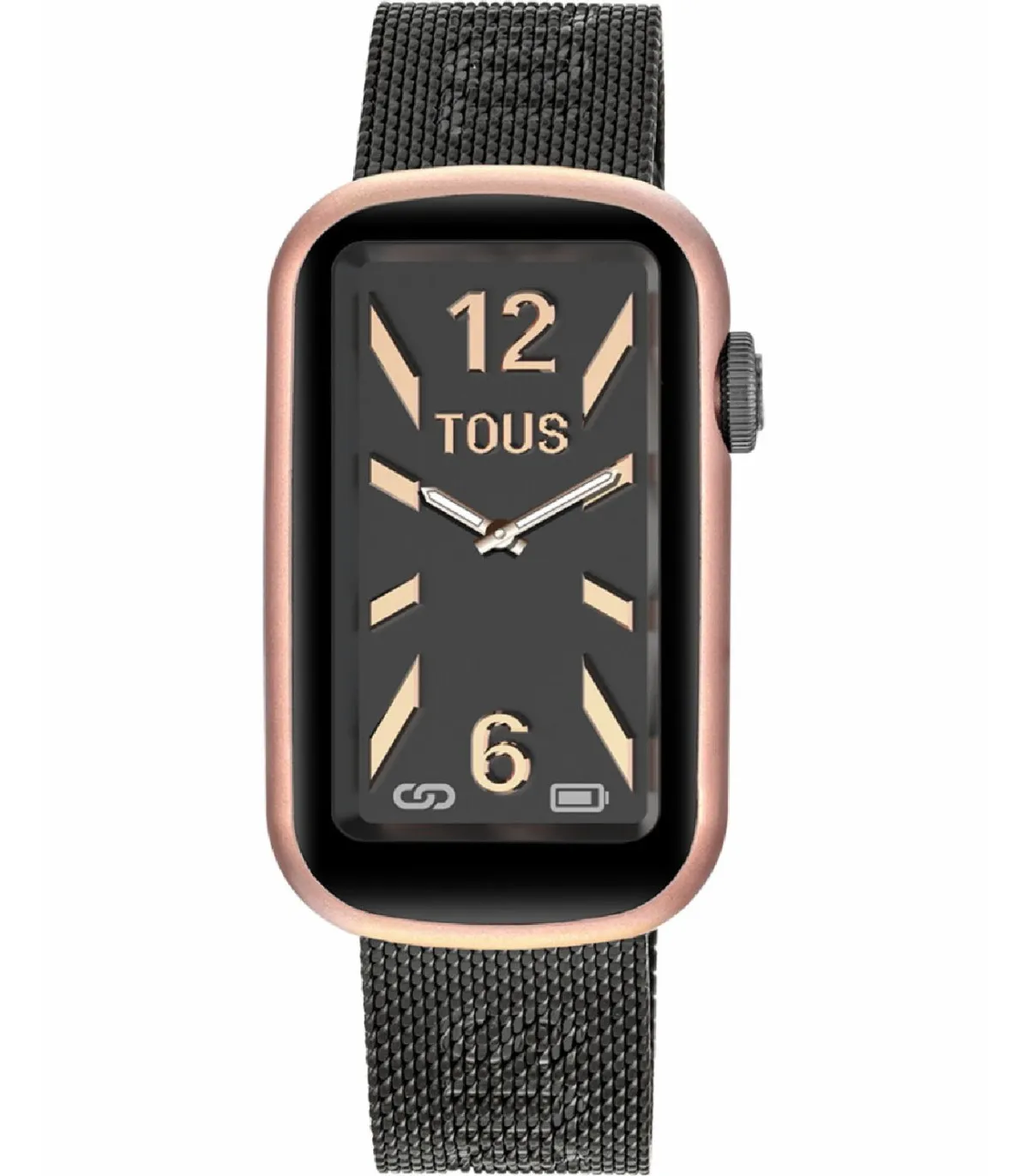 RELOJ TOUS SMARTWATCH TBAND MESH CON BRAZALETE DE ACERO IP GRIS Y CAJA DE ALUMINIO IP ROSADO  3000132300