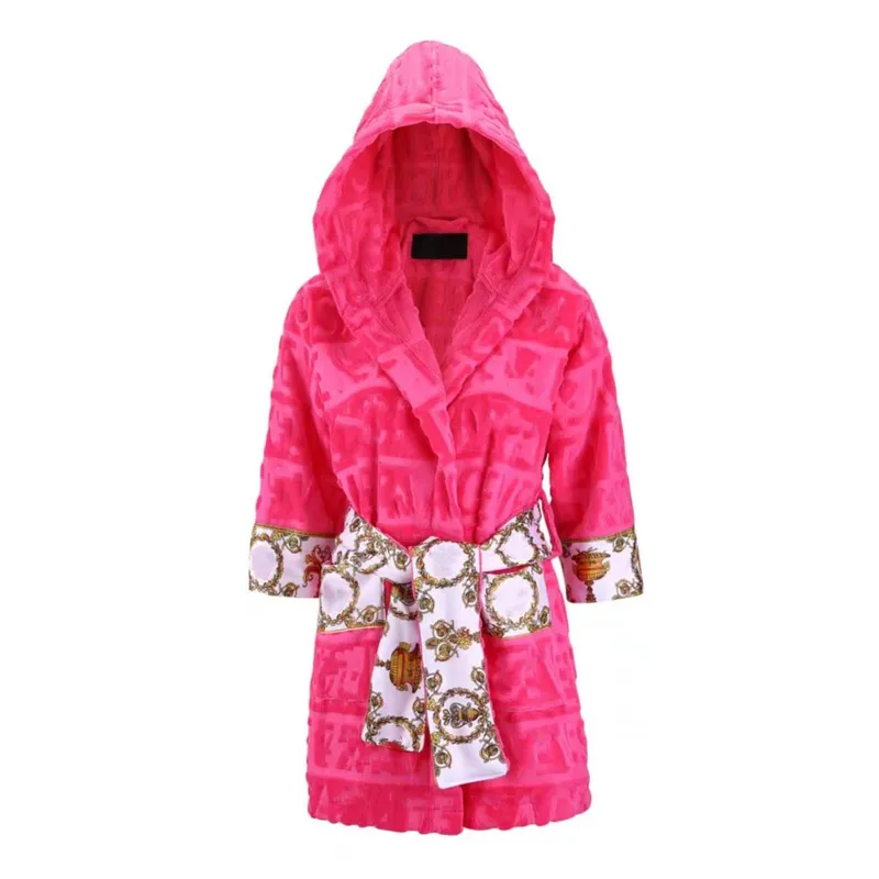 Ropa para niños Albornoz de terciopelo Bata Diseñadores Barroco Pijamas de moda Hombres Mujeres Carta Jacquard Logotipo Impresió