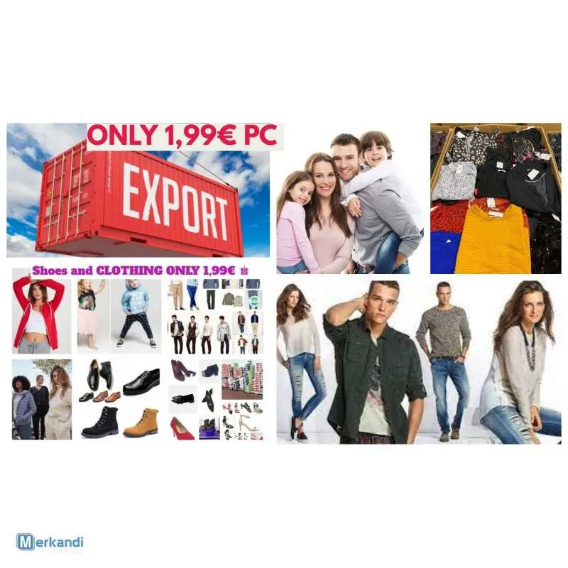 ROPA Y CALZADO PARA EXPORTACIóN EN CONTENEDOR DE 20 PIES REF: 1728  VENTA MíNIMA 7000 PIEZAS