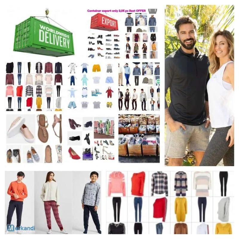 ROPA Y CALZADO PARA EXPORTACIóN EN CONTENEDOR DE 20 PIES REF: 1728  VENTA MíNIMA 7000 PIEZAS
