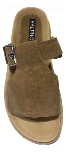 SANDALIA DE MUJER BAJA COMODA LIVIANA GAMUZA MODA ART400