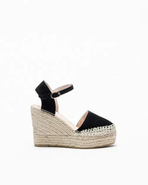 Sandalias con cuña PROF Alba 130 Negro