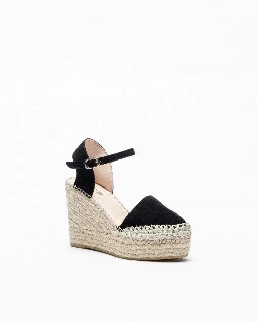 Sandalias con cuña PROF Alba 130 Negro