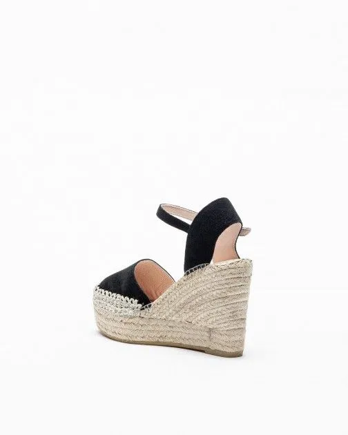 Sandalias con cuña PROF Alba 130 Negro