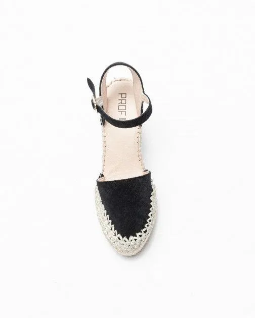 Sandalias con cuña PROF Alba 130 Negro