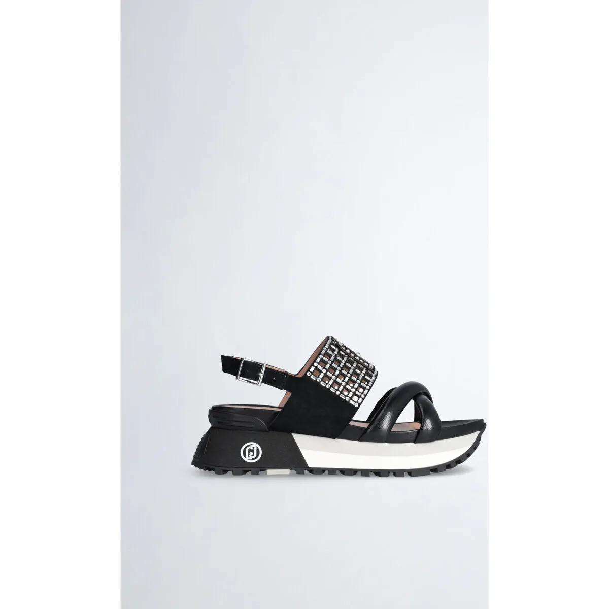 Sandalias con plataforma y tira decorativa