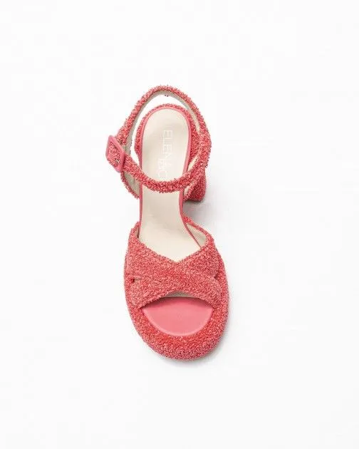 SANDALIAS DE TACóN ALTO ELENA IACHI E3356T2 ROSA