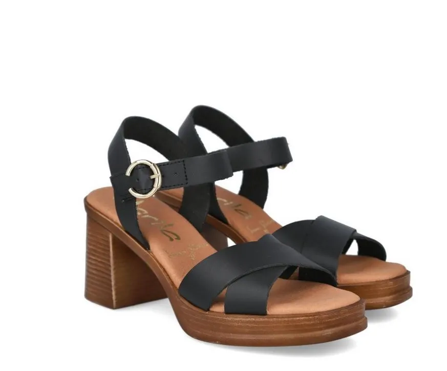 Sandalias de tacón en piel MARILA SHOES Esther color negro