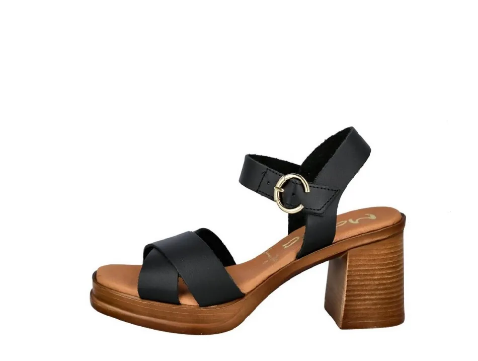 Sandalias de tacón en piel MARILA SHOES Esther color negro