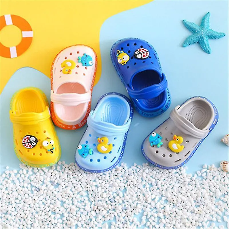 Sandalias de verano Niños Baby Mules Tacones planos Zapatillas de dibujos animados sólidos Zapatos de jardín para niños